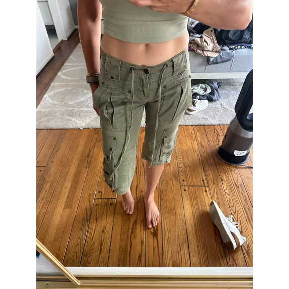 Jagger Brand Capri Pants 26 Dark Green - Picture 4 of 8